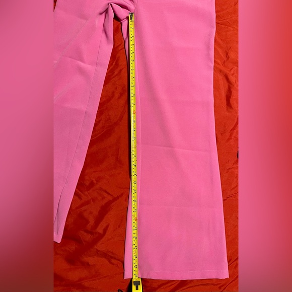 Sincerely Jules Vibrant Pink High Waisted Flare pants with matching crop top set - Picture 5 of 10